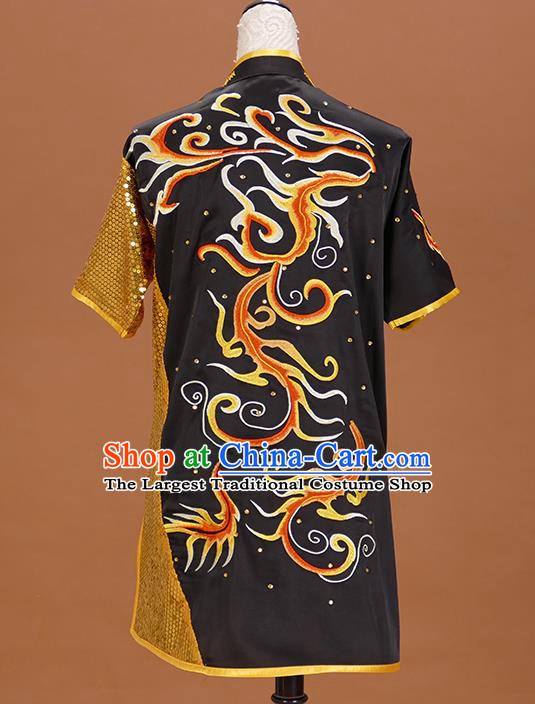 Chinese Changquan Competition Clothing Wushu Uniform Kongfu Performance Black Outfit