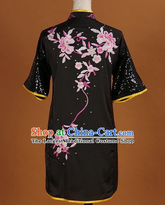Chinese Martial Arts Clothing Chang Quan Training Uniform Wushu Competition Clothes Kung Fu Black Suit