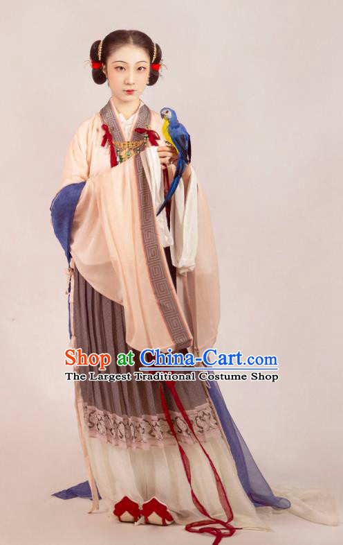 Chinese Ancient Palace Lady Garment Costumes Song Dynasty Court Maid Dresses Traditional Hanfu Complete Set