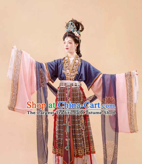 Chinese Ancient Goddess Garment Costumes Song Dynasty Royal Empress Dresses Traditional Court Woman Hanfu Fashion