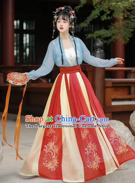 China Traditional Hanfu Dresses Ancient Princess Clothing Song Dynasty Woman Garment Costumes Complete Set