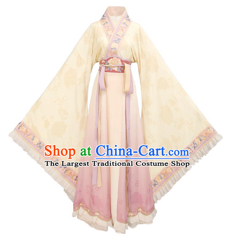 Chinese Northern and Southern Dynasties Woman Embroidered Costumes Female Hanfu Dresses Ancient Royal Princess Clothing Set