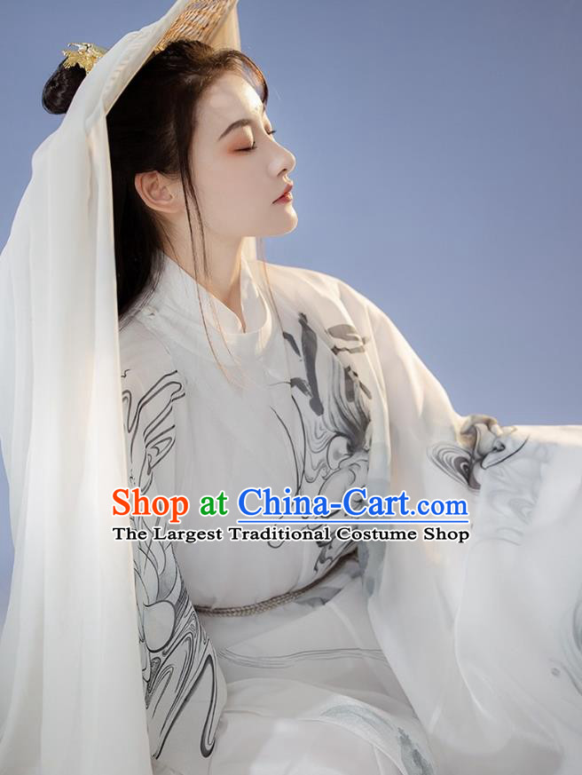China Ancient Swordsman Costumes Ming Dynasty Prince Clothing Traditional Hanfu Round Collar Robe