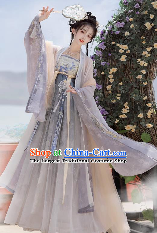 Chinese Tang Dynasty Princess Clothing Traditional Hanfu Dress Ancient Palace Woman Costumes Complete Set