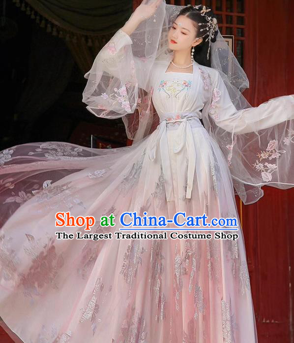 Ancient China Fairy Costumes Song Dynasty Woman Clothing Traditional Hanfu Liu Xian Dress