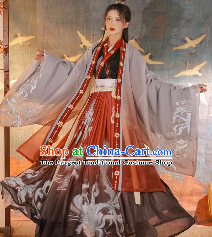 Ancient Jin Dynasty Male Clothing China Traditional Hanfu Runqun Swordsman Costumes