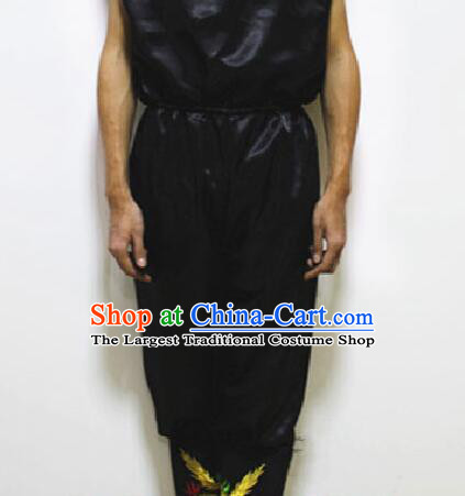 Sichuan Opera Bian Lian Pants China Changing Mask Performance Black Trousers