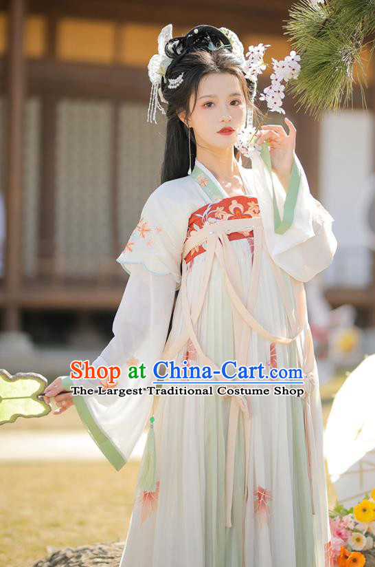 Ancient China Young Lady Dresses Tang Dynasty Woman Clothing Traditional Hanfu Costumes