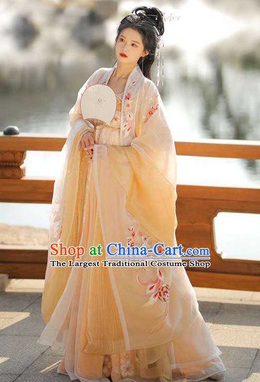 China Traditional Hanfu Costumes Ancient Princess Dresses Tang Dynasty Court Woman Clothing