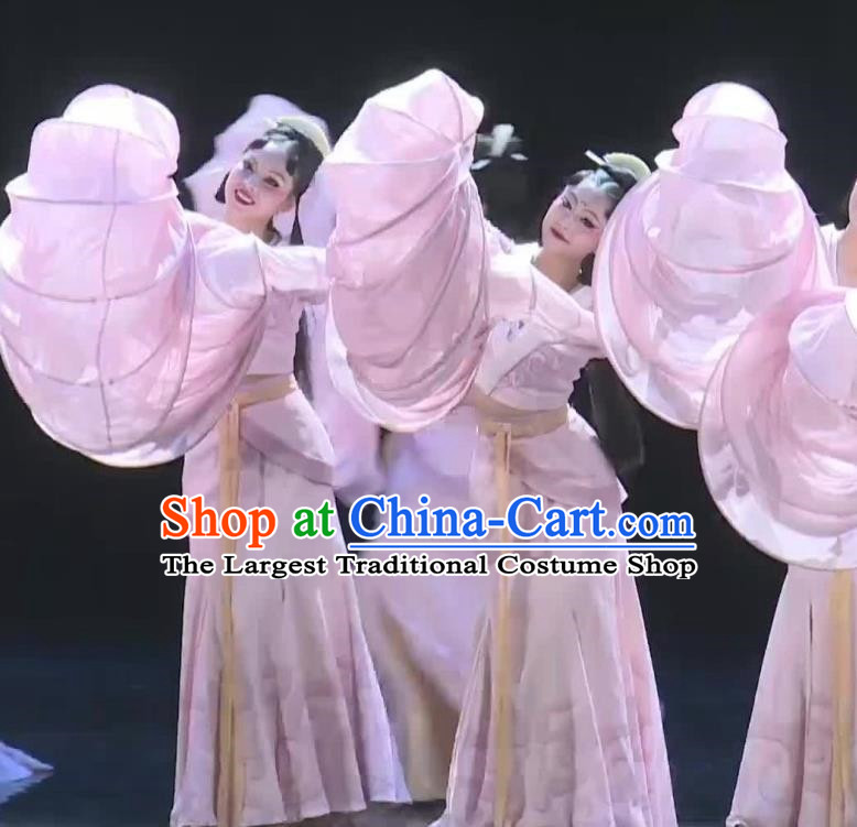Group Dance Adult Prosperous Han And Tang Classical Dance Yaoguang Fu Same Style Gyro Water Sleeve Elegant Women Suit Dance Performance Costume