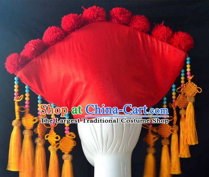 Guangxi Women Adult Minority Performance Hat Zhuang Nationality Folk Song Advanced Embroidery Handmade Headwear