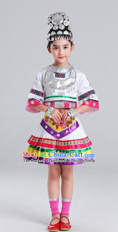 Children Dance Miao Sister Performance Costumes Miao Ethnic Minorities Stage Performance Costumes