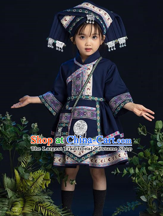 Children Children Ethnic Clothing Children Minority Miao Girls Clothes Zhuang Children Petit Skirt