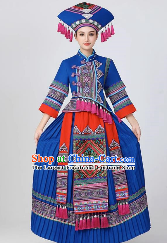Zhuang Traditional Costumes Guangxi 56 Ethnic Minority Costumes Female Miao Tujia Hani Li Nationality Costumes