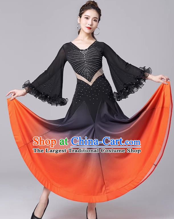Top Grade Latin Dance Competition Cha Cha Red Tassel Dress Modern Dance  International Ballroom Dance Costume for Women