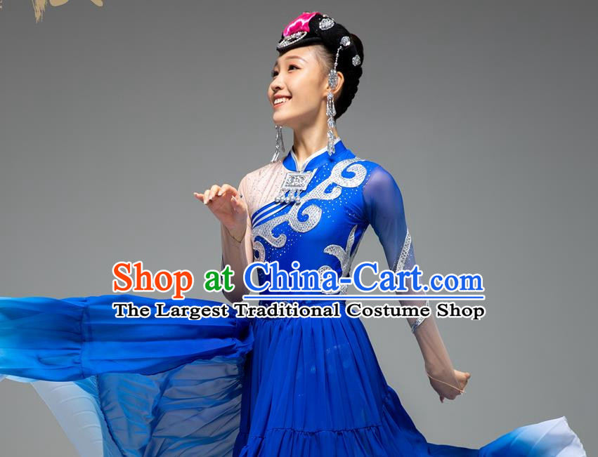 Minority Yi Ethnic Group Dance Costumes Oversized Skirt Performance Costumes For Adults