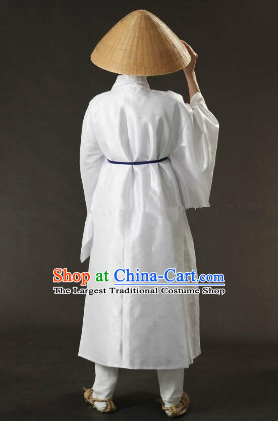 Korean Ancient Prince Costume Traditional Male Clothing Groom Fashion White Hanbok