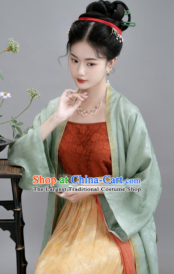 China Traditional Costumes Ancient Young Mistress Silk Dresses Woman Hanfu Song Dynasty Imperial Consort Clothing
