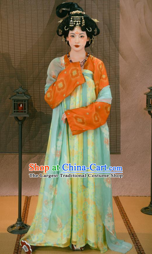 Chinese Woman Hanfu Tang Dynasty Court Empress Clothing Ancient Palace Dress Costume