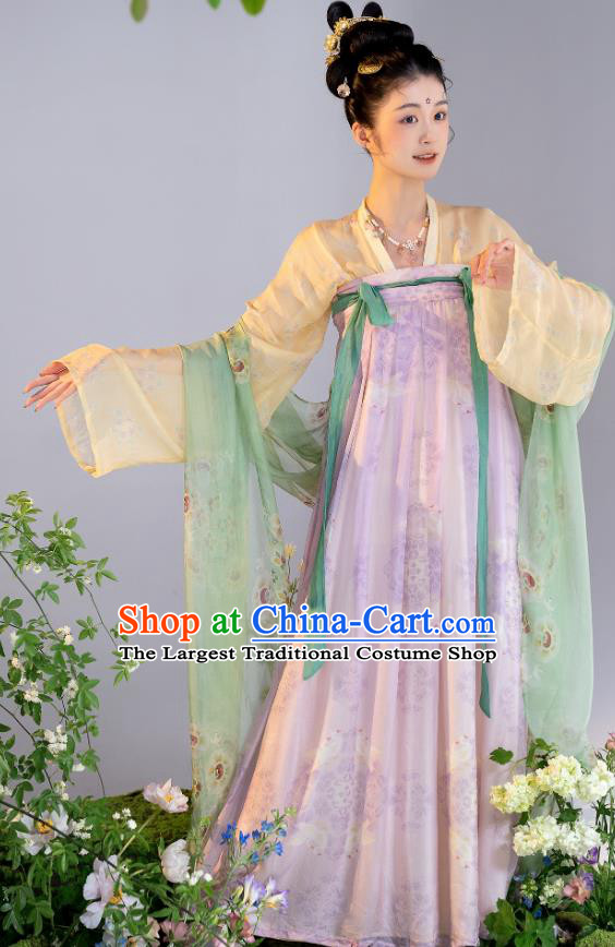 Chinese Ruqun Woman Hanfu Tang Dynasty Court Lady Clothing Ancient Princess Dress Costumes