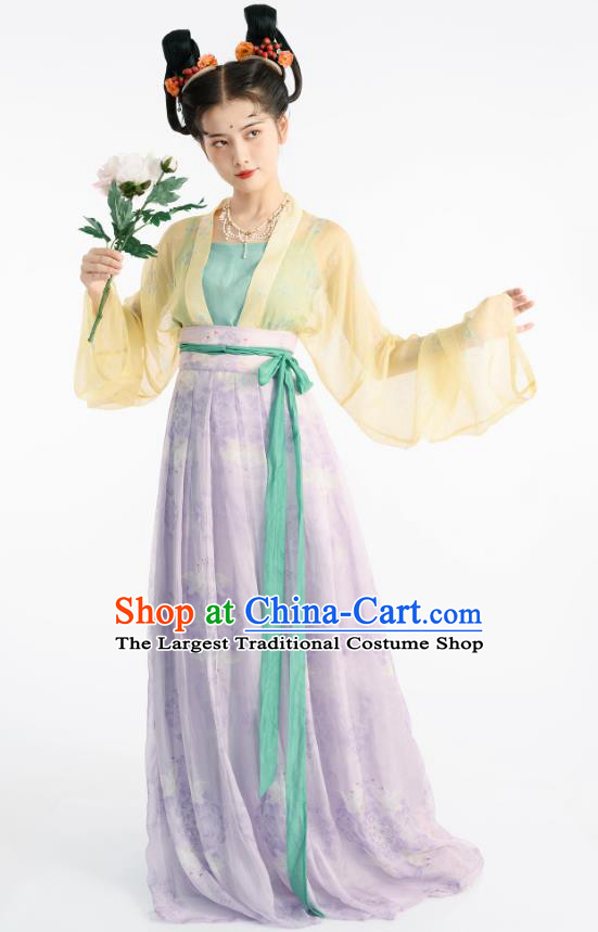 Chinese Ruqun Woman Hanfu Tang Dynasty Court Lady Clothing Ancient Princess Dress Costumes