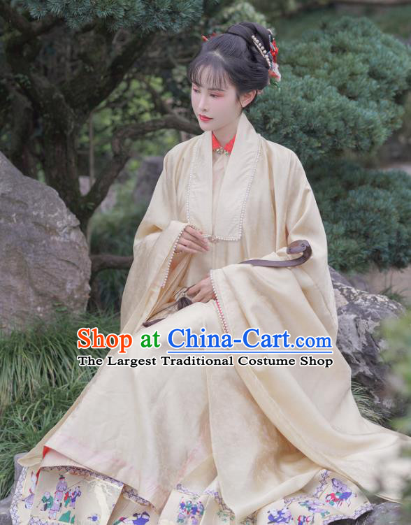 Chinese Traditional Hanfu Ma Mian Skirt Ancient Noble Woman Dresses Ming Dynasty Empress Costumes Complete Set