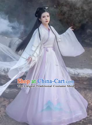 Chinese Traditional Hanfu Dress Ancient Fairy Clothing Jin Dynasty Princess Garment Costumes