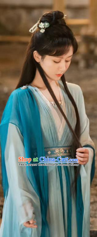 China TV Series Chen Xiang Ru Xie Goddess Yan Dan Costume Ancient Xian Xia Drama Immortal Samsara Fairy Hanfu Dress Clothing