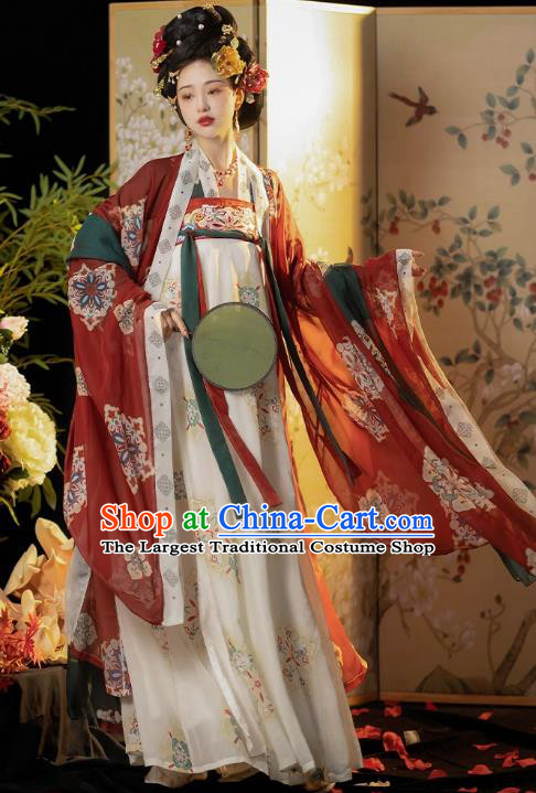 Ancient China Empress Costumes Court Woman Hanfu Dress Tang Dynasty Palace Princess Clothing
