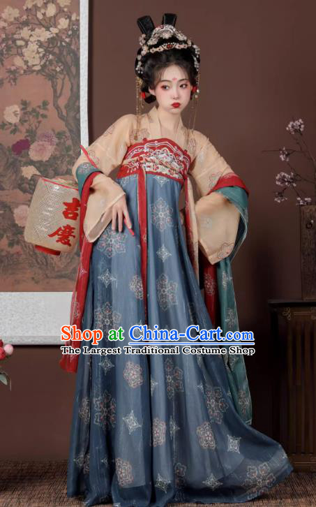 China Ancient Palace Lady Dresses Tang Dynasty Princess Clothing Traditional Hanfu Ruqun Woman Costume