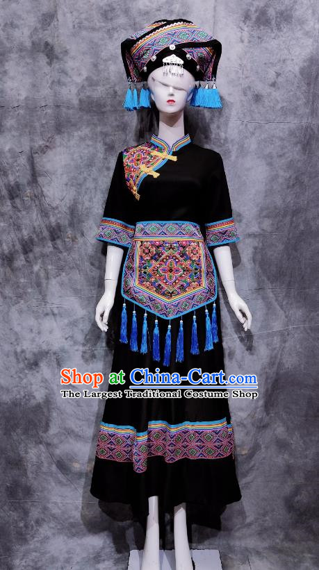 Black Clothes Zhuang Costumes Guangxi March 3 Ethnic Minority Costumes Performance Costumes