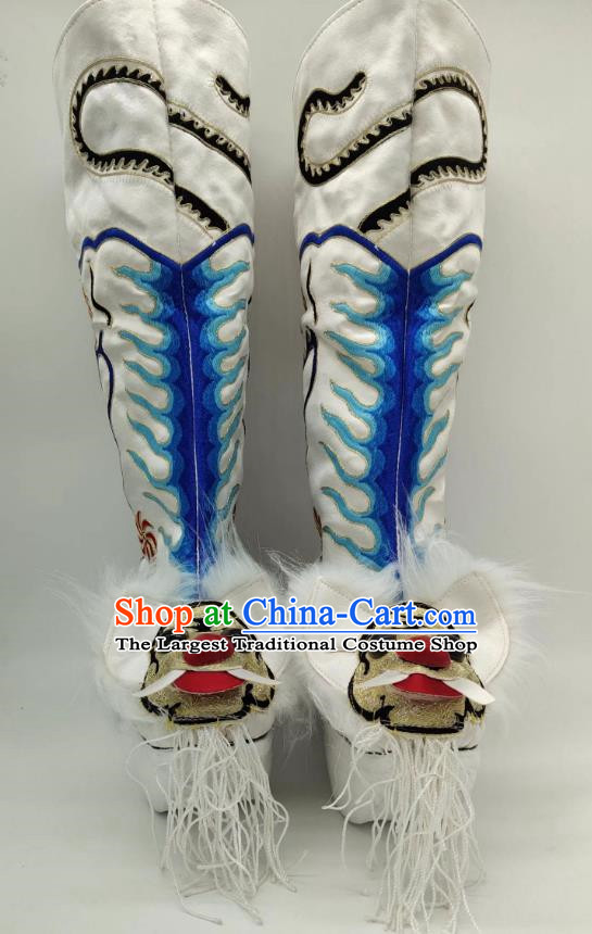 White Tiger Boots Wusheng Boots Opera Shoes Melaleuca Soles