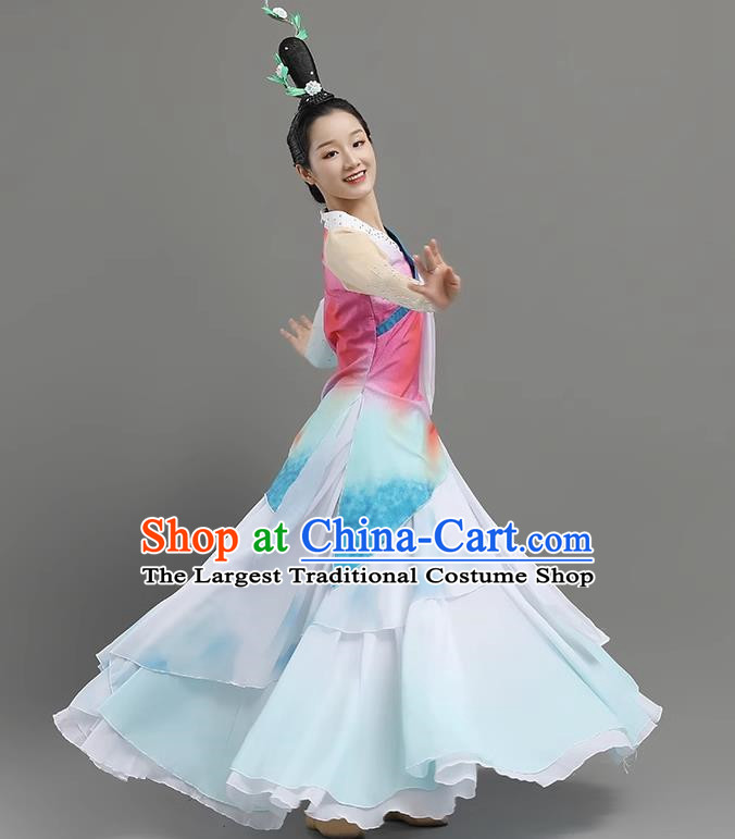 Women Square dance Chinese style clothing classical Yangko group  performance dance clothing chiffon skirt suit