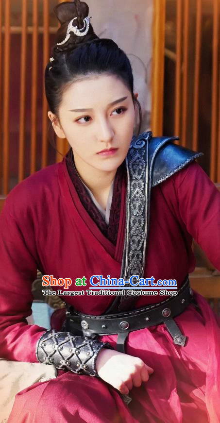 TV Series Ms Cupid In Love Policewoman Jing Clothing China Ancient Female Swordsman Red Costumes