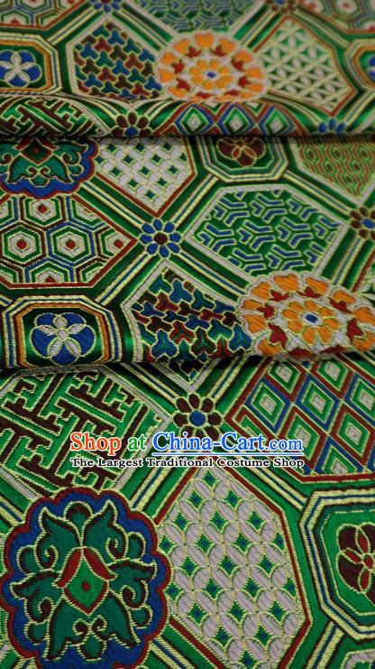 Green China Traditional Brocade Fabric Classical Lucky Pattern Design Cloth Tang Suit Drapery