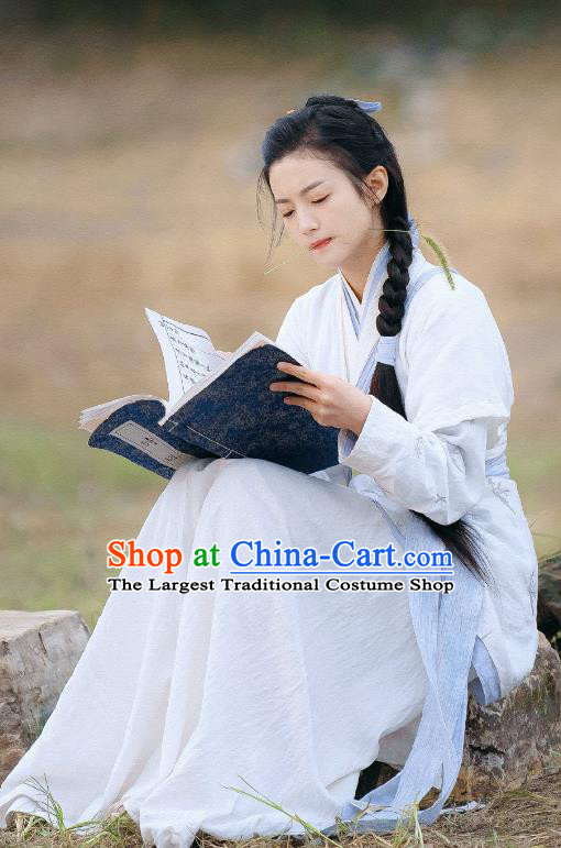 China Qin Dynasty Civilian Female Hanfu Garments TV Series An Ancient Love Song Country Lady Yi Hua Costumes