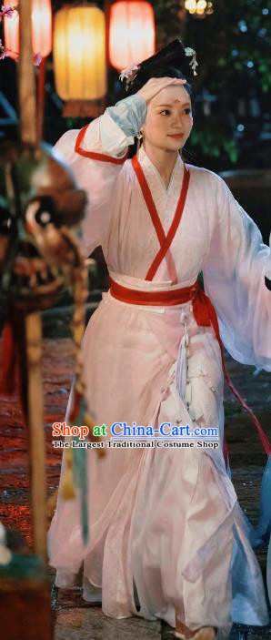 China Qin Dynasty Young Lady Pink Hanfu Dresses TV Series An Ancient Love Song Empress Lu Yuan Costumes