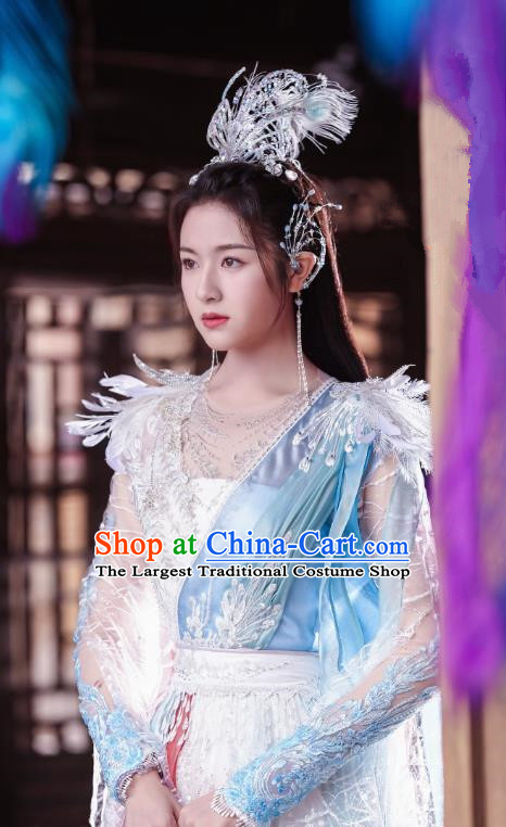 China Romantic Drama The Starry Love Goddess Liguang Ye Tan Clothing Ancient Fairy Princess Dress Costumes
