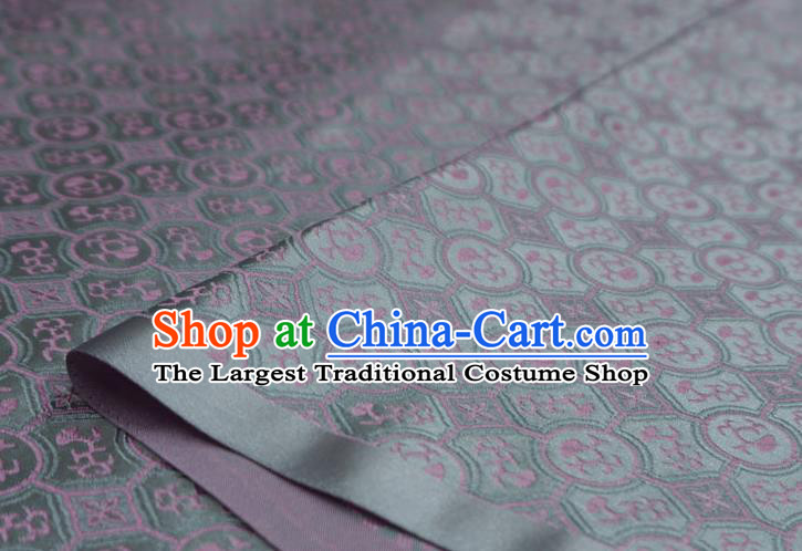 Silver Gray Chinese Classical Pattern Material Song Dynasty Design Traditional Brocade Fabric Ancient Hanfu Cloth