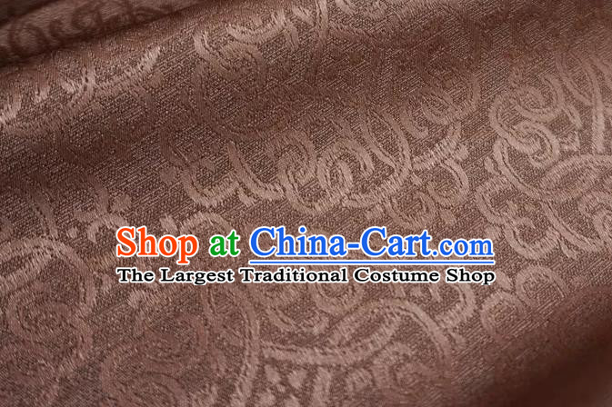 Light Coffee Chinese Classical Lucky Clouds Pattern Material Traditional Design Brocade Fabric Ancient Hanfu Cloth