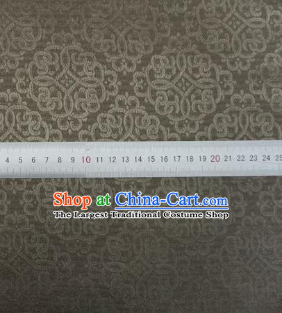 Khaki Chinese Traditional Design Brocade Fabric Ancient Hanfu Cloth Classical Lucky Clouds Pattern Material