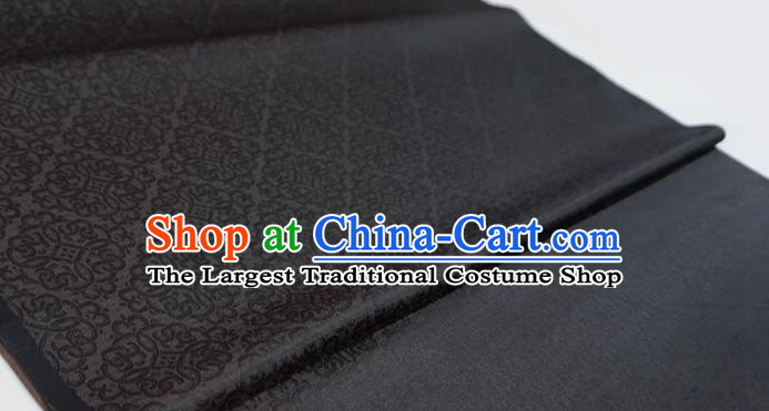 Dark Brown Chinese Ancient Hanfu Cloth Classical Lucky Clouds Pattern Material Traditional Design Brocade Fabric