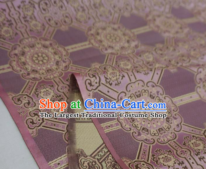 Pink Chinese Classical Rosette Pattern Material Traditional Design Brocade Fabric Tibetan Dress Cloth
