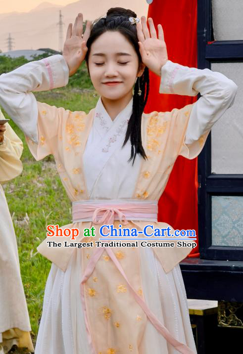 Ancient Servant Girl Costumes China Romantic Drama My Sassy Princess Maid Lady Ling Bi Clothing