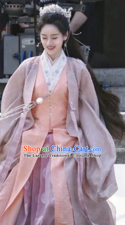 China Romantic Drama My Sassy Princess Liu Ling Lilac Clothing Ancient Noble Infanta Costumes
