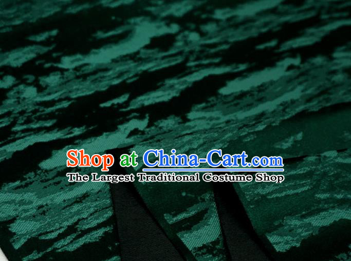 Dark Green China Ancient Costume Cloth Classical Pattern Material Traditional Hanfu Design Brocade Fabric