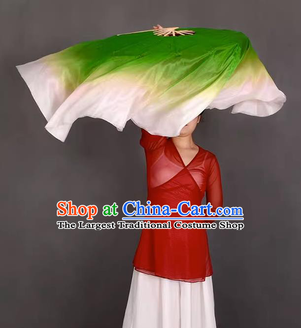 China Classical Dance Fan Lotus Dance Double Sides Fan Handmade  Degree Pure Silk Fan