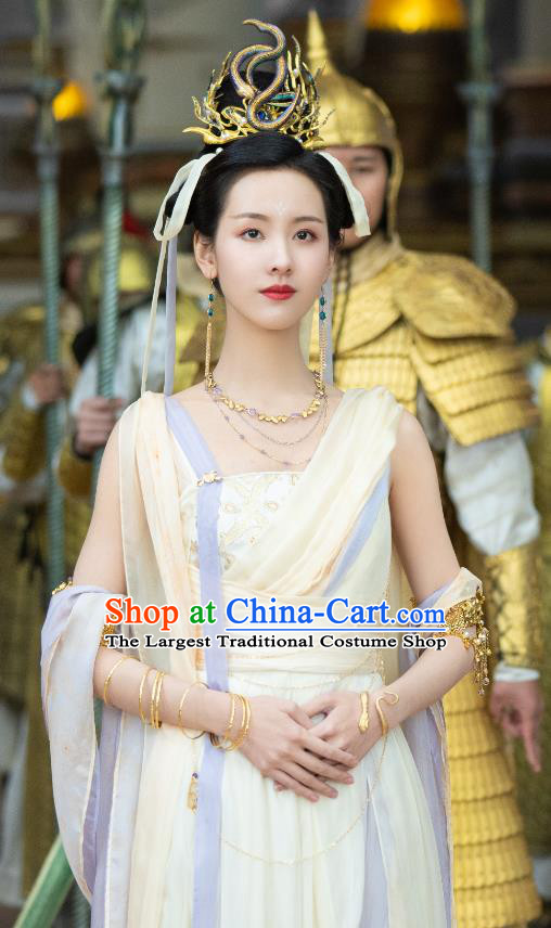 China Fantastic Xianxia Drama Till The End of The Moon Goddess Ye Bingchang Dresses Ancient Fairy Garment Costumes