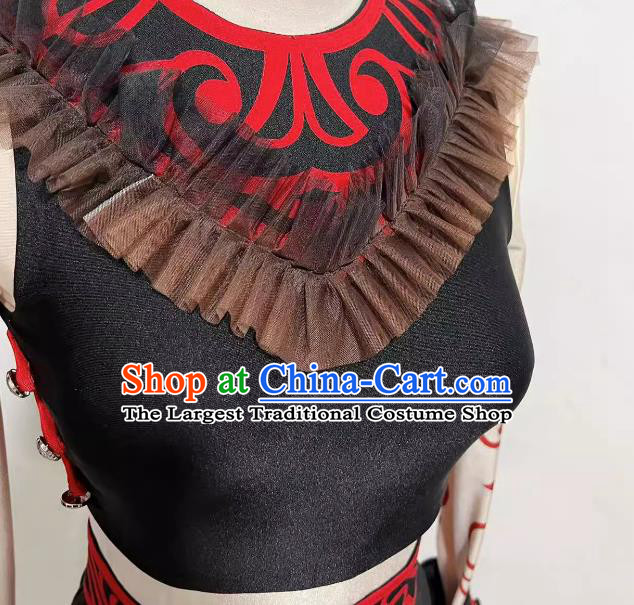 China Children Group Stage Performance Costume Folk Dance Clothing Little Eagle Dance Outfit