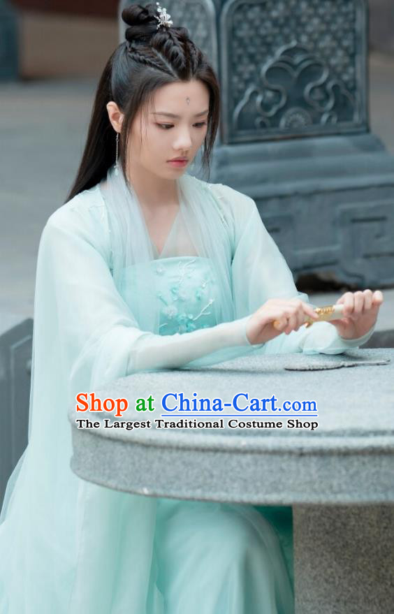 China Ancient Fairy Princess Clothing Romantic TV Series Miss The Dragon Goddess Qing Qing Costumes